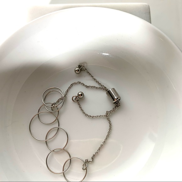 NEW sliver plated hoop slider adjustable bracelet - Picture 5 of 6
